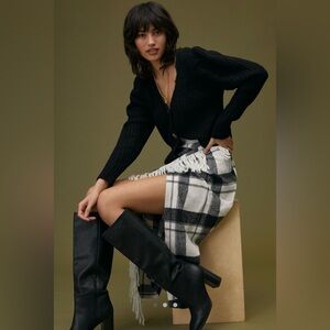 Puff-Sleeved Cardigan